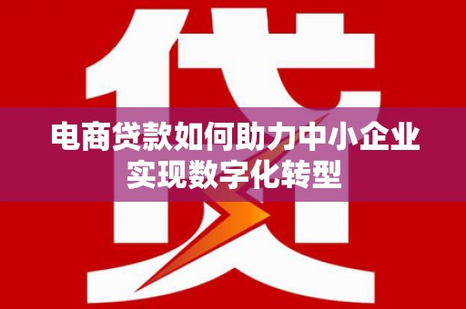 平湖电商贷款如何助力中小企业实现数字化转型