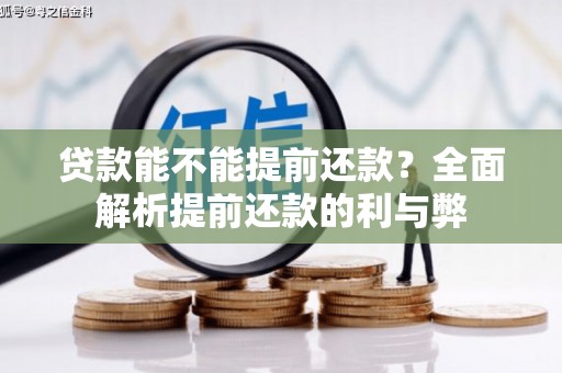 平湖贷款能不能提前还款？全面解析提前还款的利与弊