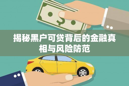 平湖揭秘黑户可贷背后的金融真相与风险防范