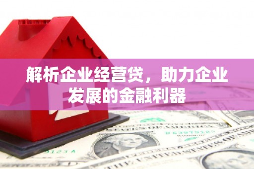 平湖解析企业经营贷，助力企业发展的金融利器