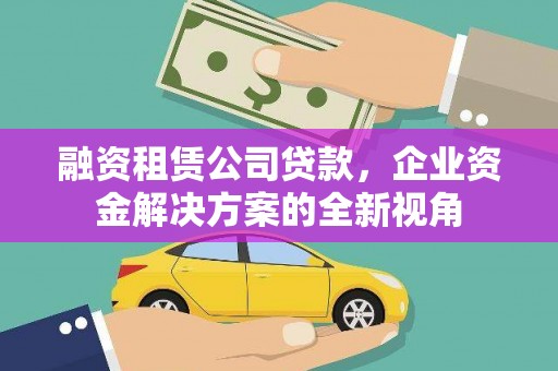 平湖融资租赁公司贷款，企业资金解决方案的全新视角