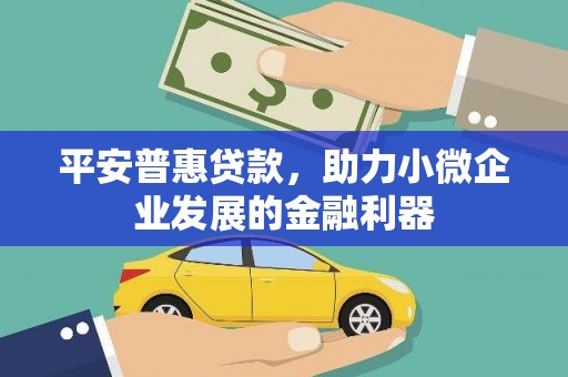 平湖平安普惠贷款，助力小微企业发展的金融利器