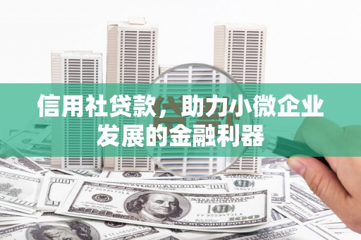 平湖信用社贷款，助力小微企业发展的金融利器