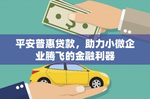 平湖平安普惠贷款，助力小微企业腾飞的金融利器
