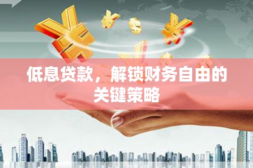 平湖低息贷款，解锁财务自由的关键策略
