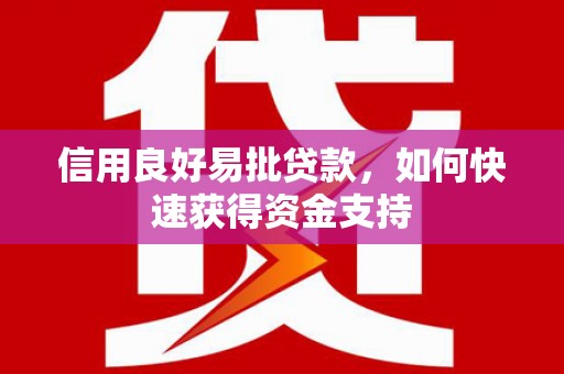 平湖信用良好易批贷款，如何快速获得资金支持