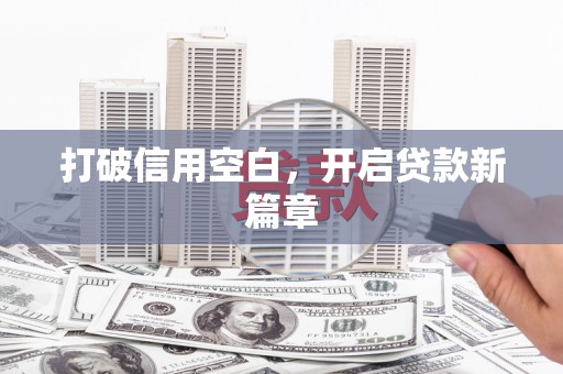 平湖打破信用空白，开启贷款新篇章